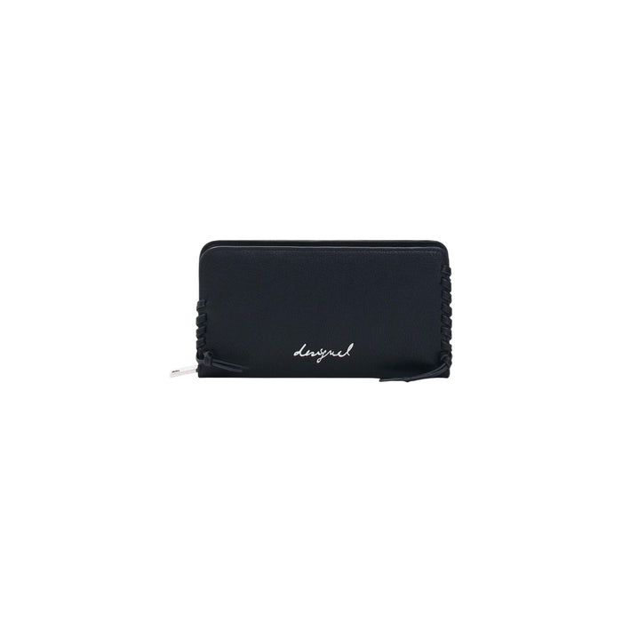 Image 1 : Portefeuille Desigual femme noir en polyuréthane avec fermeture éclair — Delvale