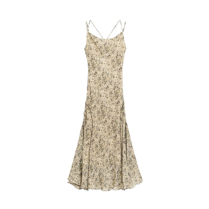 Image 3 : Robe Desigual femme beige col V, vue d'ensemble du motif coloré — Delvale