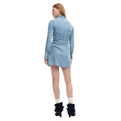 Image 3 : Vue d'ensemble robe Desigual femme bleu azur avec fermeture éclair — delvale