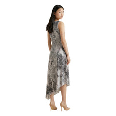 Image 2 : Détail robe Desigual grise en polyester élasthanne, coupe décontractée — delvale