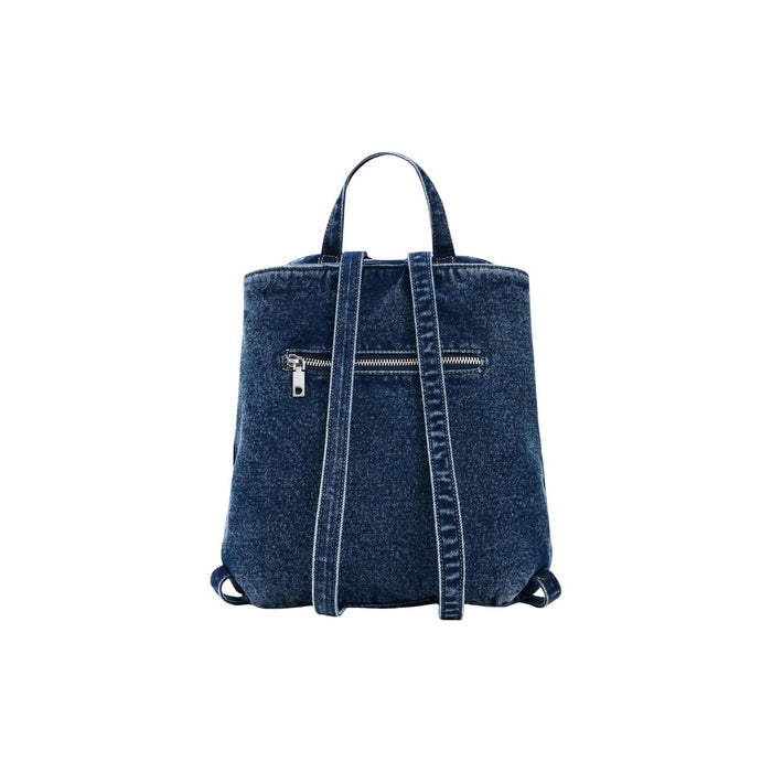 Image 3 : Détail de la breloque fleur en denim assorti sur le sac à dos Desigual — Delvale