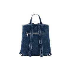 Image 3 : Détail de la breloque fleur en denim assorti sur le sac à dos Desigual — Delvale