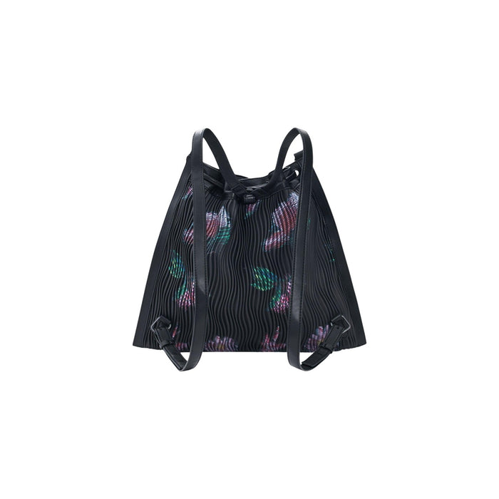 Image 4 : Détail du système de fermeture cordon et de la boucle centrale du sac bourse Desigual femme noir — Delvale