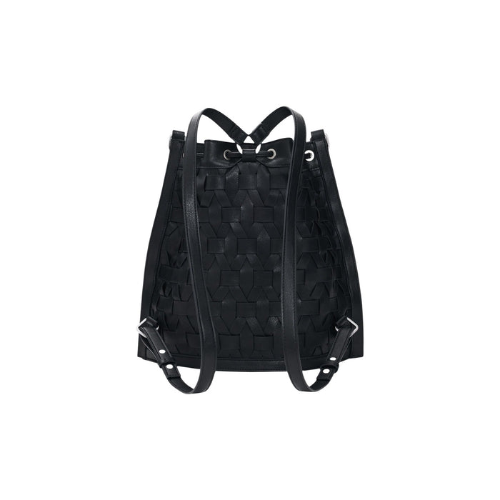 Image 3 : Sac Desigual femme noir 2-en-1, vue de profil montrant le volume 32x39x17 cm — delvale