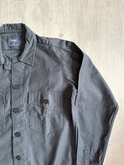 Drake's Navy Blue Two Pocket Heavy Structured Over Shirt Jacket - House Of Huntington