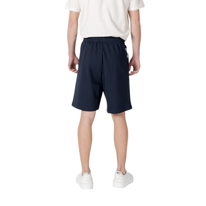 Image 2 : Détail coupe bermudas Ea7 homme bleu marine style sportif — Delvale
