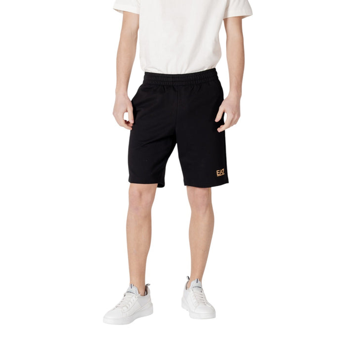 Image 4 : Zoom poches frontales bermudas Ea7 homme bleu élégant — Delvale