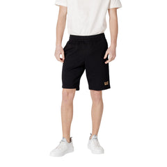 Image 4 : Zoom poches frontales bermudas Ea7 homme bleu élégant — Delvale