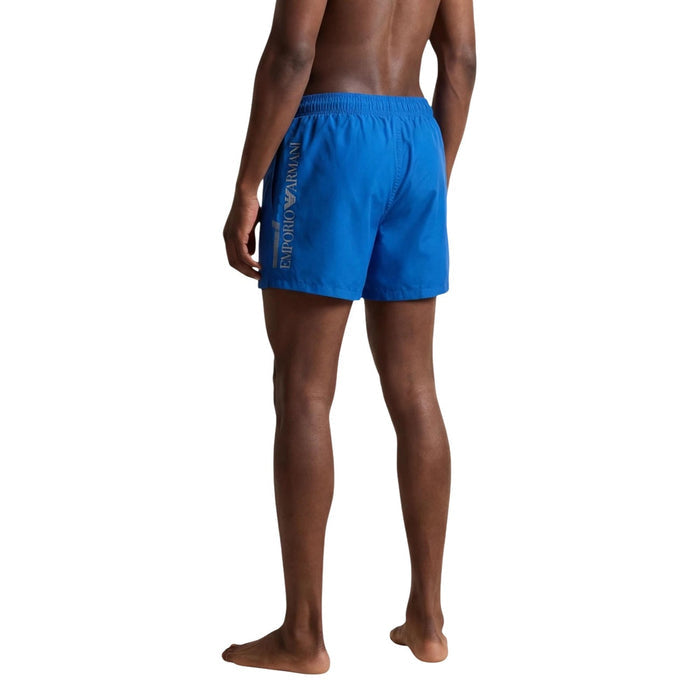 Image 2 : Short de bain Ea7 homme vue face coloris bleu impression moderne — Delvale