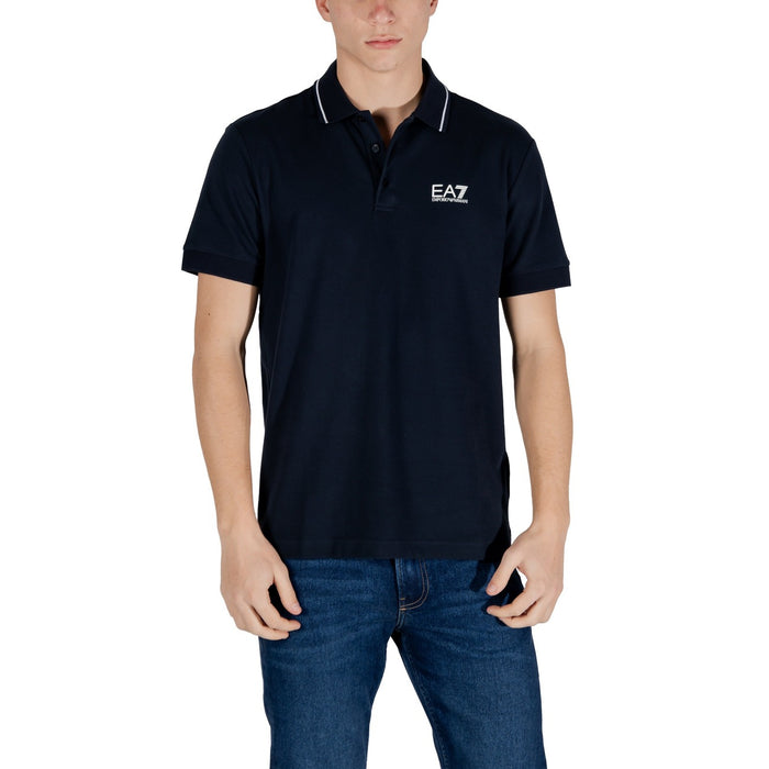 Image 5 : Détail de la qualité du tissu coton élasthanne du polo Ea7 homme — Delvale