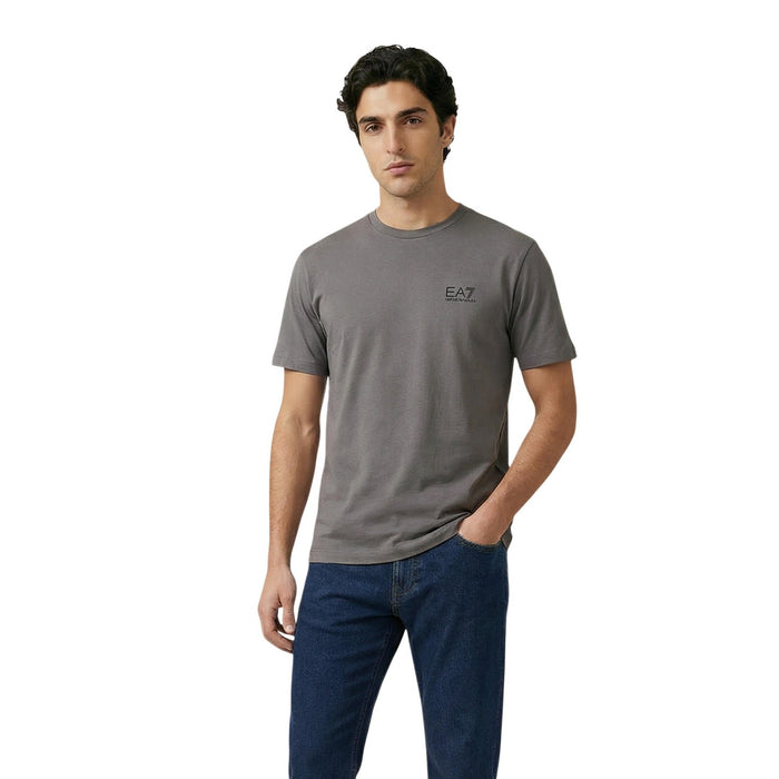 Image 1 : T-shirt Ea7 homme gris col rond manches courtes en coton — Delvale