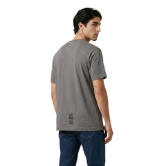 Image 2 : Détail col rond t-shirt Ea7 gris homme coupe moderne — Delvale