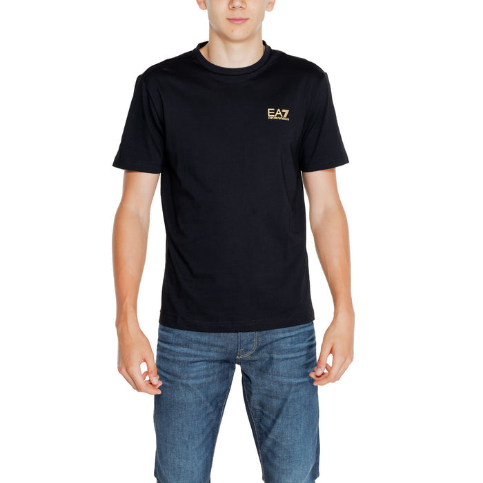 Image 4 : T-shirt Ea7 gris homme porté coupe ajustée col rond — Delvale