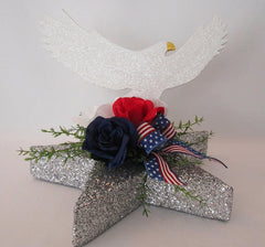 PATRIOTIC Eagle on star table centerpiece - Designs by Ginny