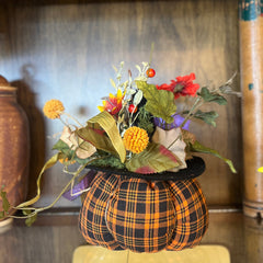 Fabric Pumpkin Arrangement