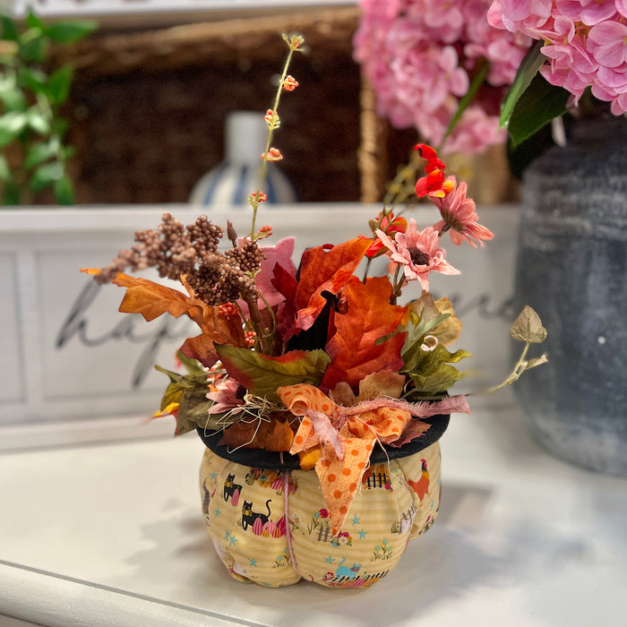 Fabric Pumpkin Arrangement