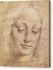 Female Head 1 - Canvas Print