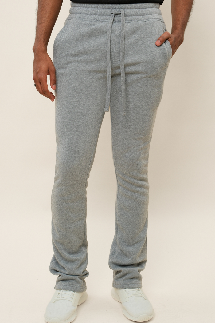 Flared Stacked Fleece Sweat Pants Victorious