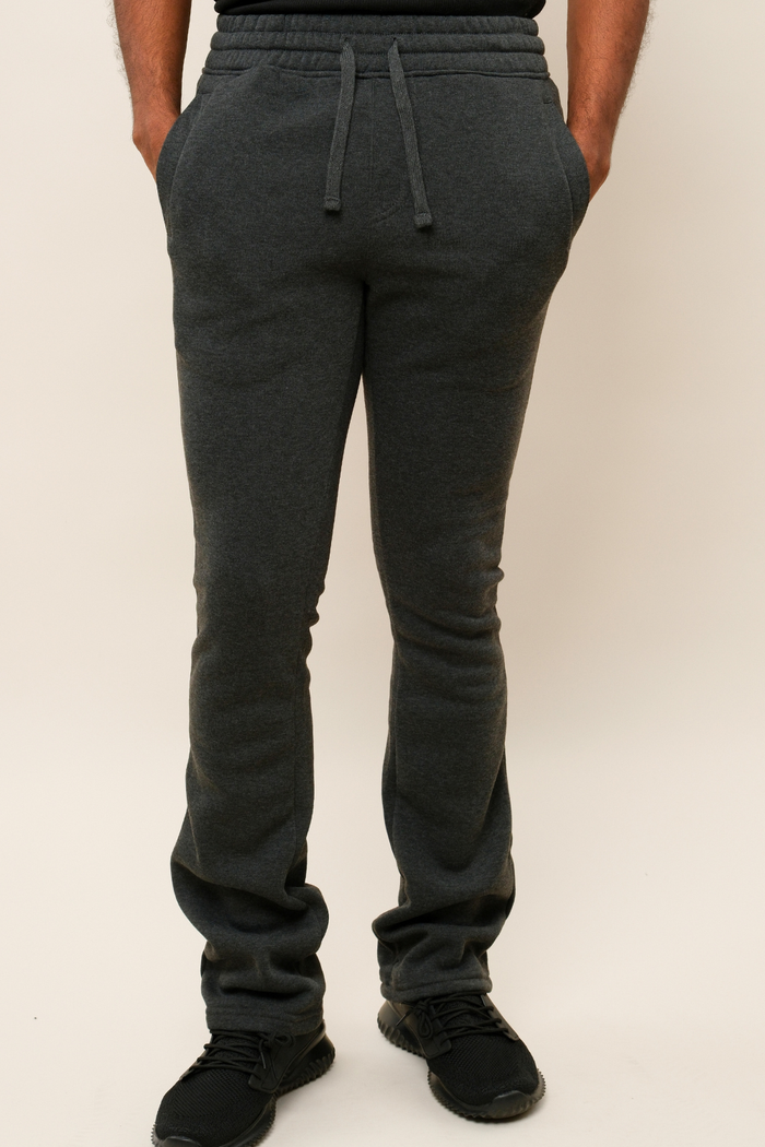 Flared Stacked Fleece Sweat Pants Victorious