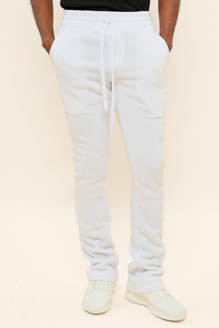 Flared Stacked Fleece Sweat Pants Victorious