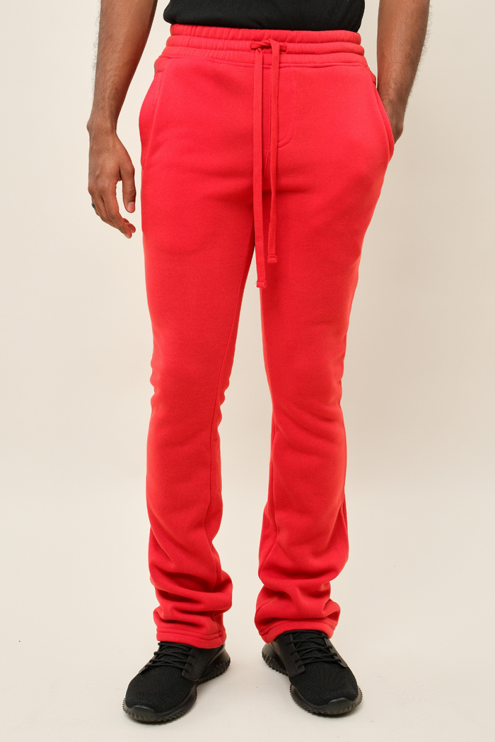 Flared Stacked Fleece Sweat Pants Victorious