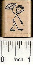 Football Guy Rubber Stamp 2236C