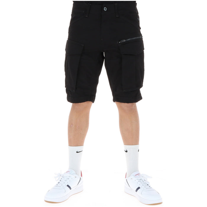 G-Star Bermuda Cargo Homme Noir Coton Élasthanne Poches Cargo — Delvale