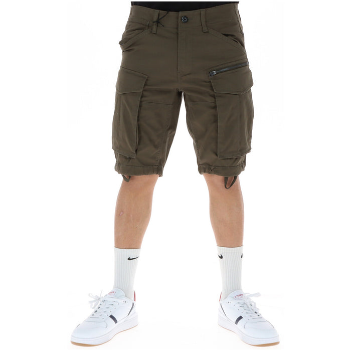 G-Star Bermuda Cargo Homme Marron Olive Coupe Droite Poches Latérales — Delvale