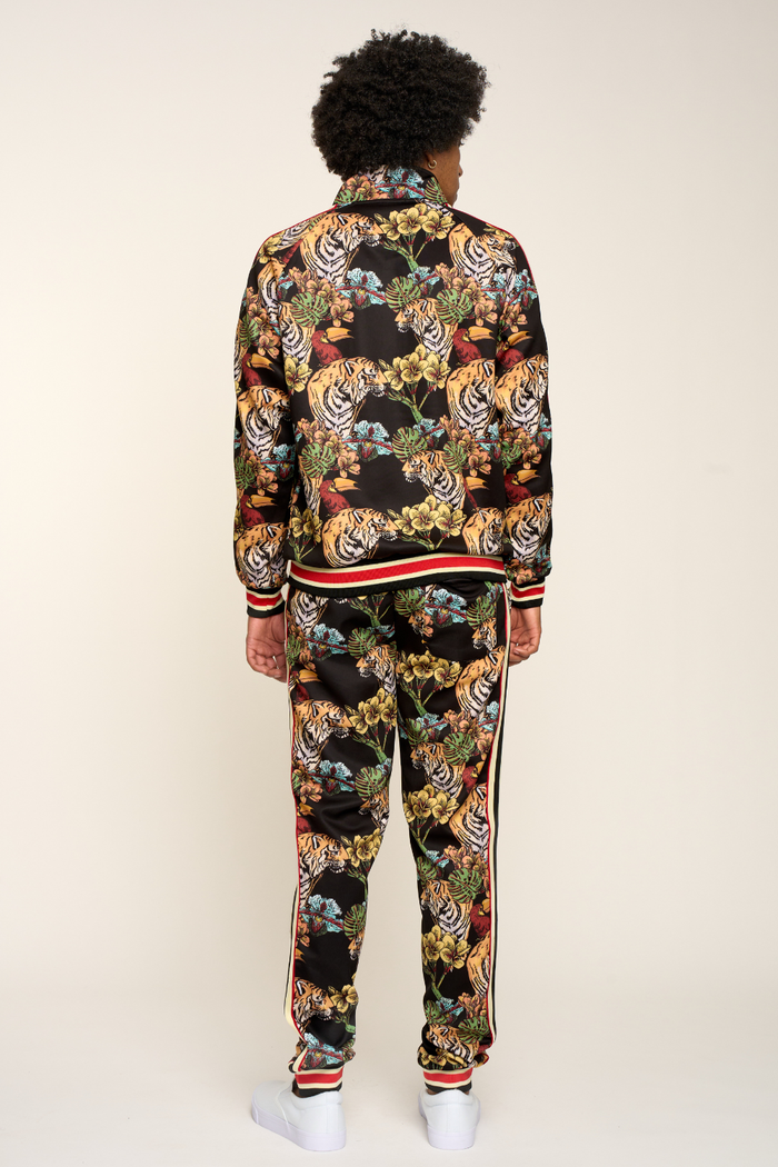 G Striped Floral Tiger Track Suit Set Victorious