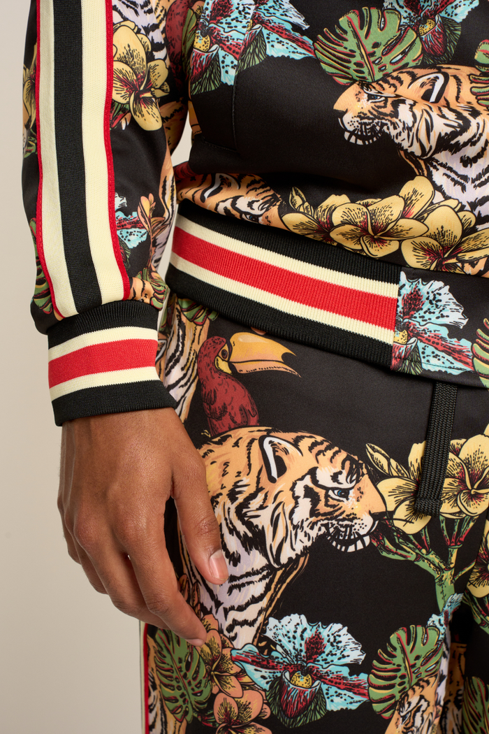 G Striped Floral Tiger Track Suit Set Victorious
