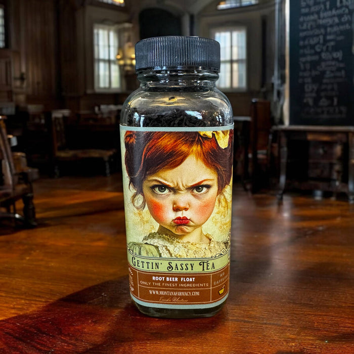 Getting Sassy Vintage Tantrum Child Sassafras root beer Tea