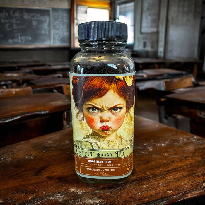 Getting Sassy Vintage Tantrum Child Sassafras root beer Tea