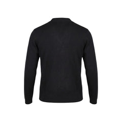 Image 3 : Cardigan homme noir Gianni Lupo manches longues, vue de trois quarts — delvale