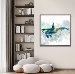 Giclée Print An Orca, Watercolor Print, Wall Prints, Abstract Painting, Art Prints, Artwork Original, Modern Wall Décor, Original Painting