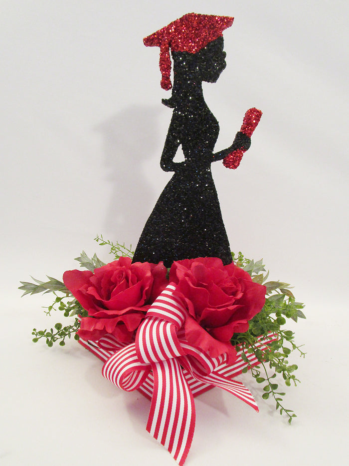 Grad Girl Silhouette Centerpiece