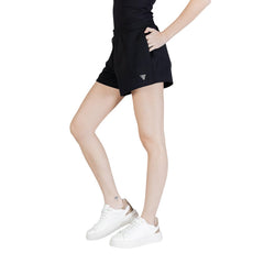 Image 3 : Short noir taille haute Guess Active femme matière polyester-coton tombé souple — delvale