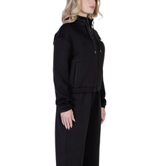 Image 3 : Vue d'ensemble du sweat crop Guess Active femme noir à capuche zippée — delvale