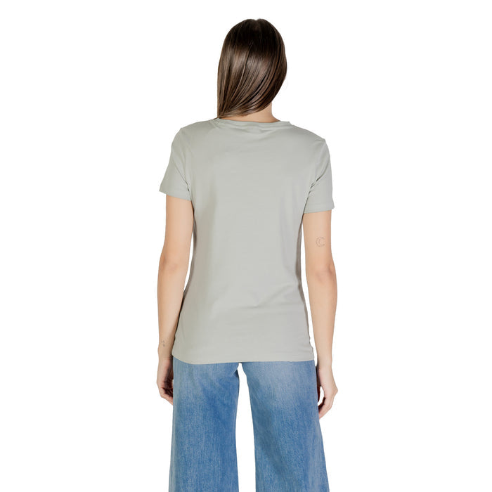 Image 2 : T-shirt Guess Active femme vert détail broderie subtile, vue rapprochée — delvale
