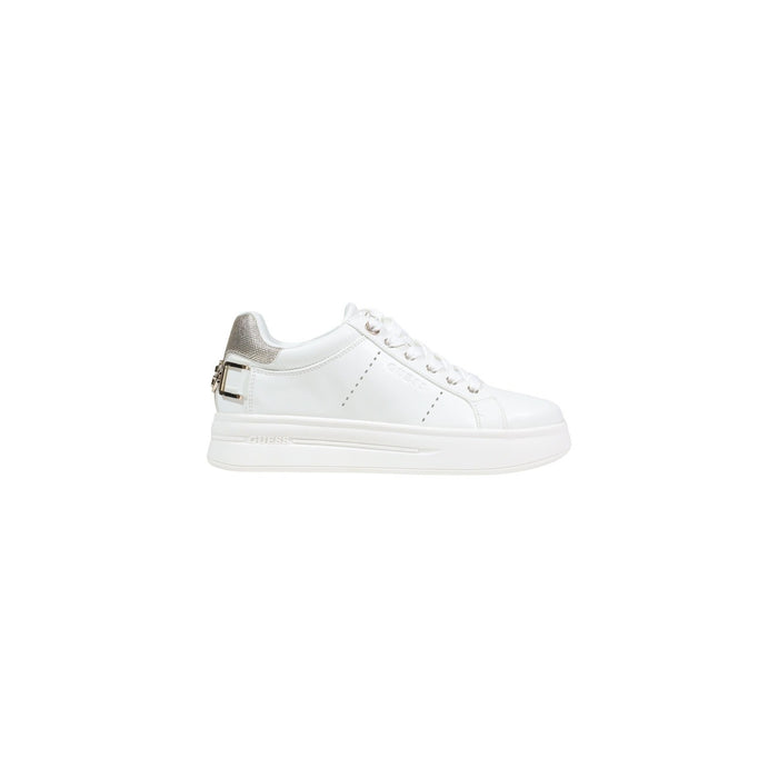 Image 1 : Baskets femme Guess blanc lacets vue de face — delvale