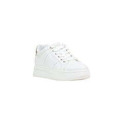 Image 2 : Baskets femme Guess blanc lacets vue de trois quarts — delvale