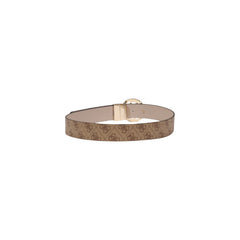 Image 2 : Détail du motif imprimé sophistiqué de la ceinture Guess femme marron — delvale