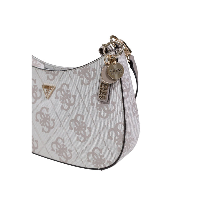 Image 2 : Sac Guess Noelle II femme détail fermeture éclair dorée et breloque logo sur fond blanc — Delvale