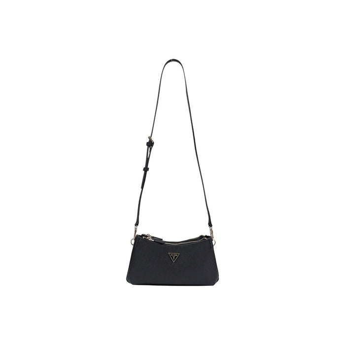 Image 2 : Sac Guess Noelle II noir détail des fermetures zip dorées et trois compartiments — Delvale