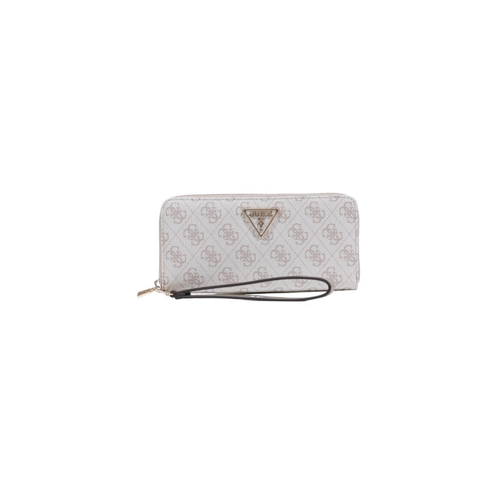 Image 1 : Portefeuille Guess femme beige zippé compact vue de face — delvale