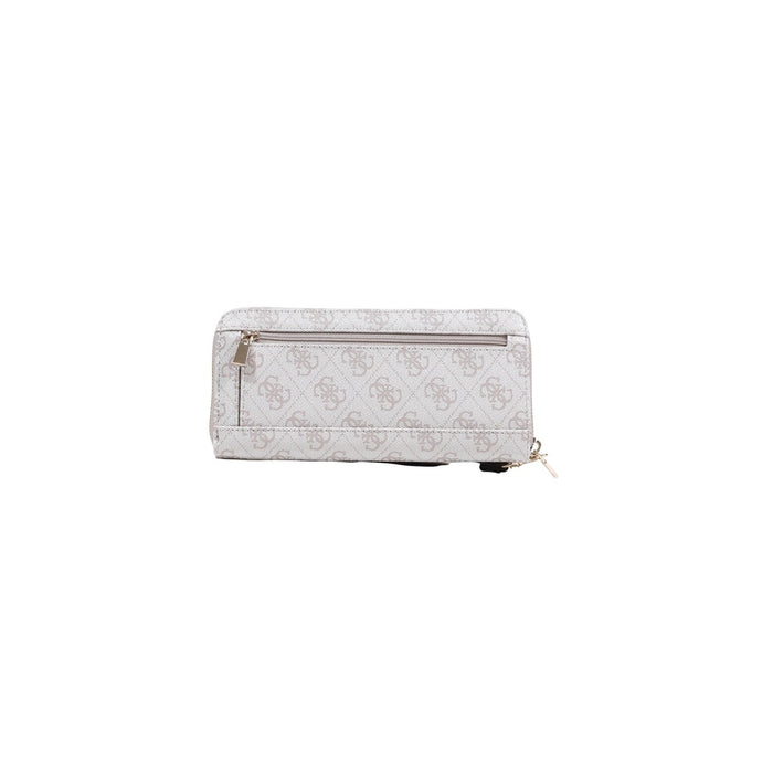 Image 3 : Portefeuille Guess femme beige vue latérale dimensions compactes — delvale