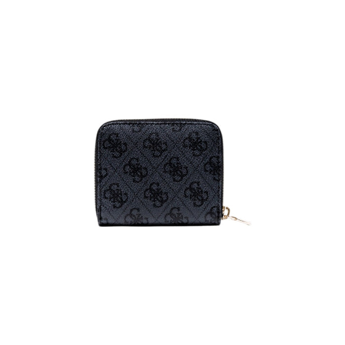Image 2 : Portefeuille Guess femme gris imprimé, détail fermeture éclair et finitions — delvale