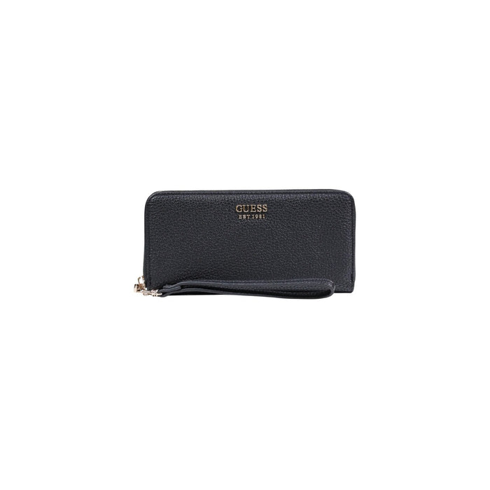 Image 1 : Portefeuille Guess femme noir compact avec fermeture éclair — delvale