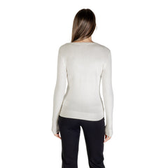 Image 2 : Détail impression strass sur pull Guess blanc femme manches longues — delvale
