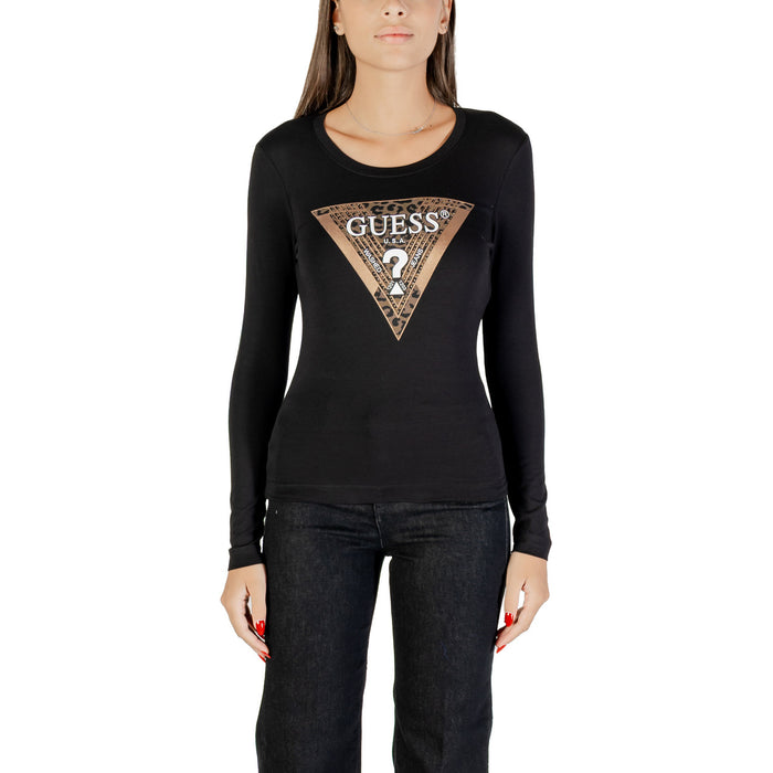 Image 4 : T-shirt Guess femme beige manches longues coupe ajustée — delvale