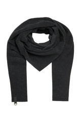 Henriette Steffensen Fleece Triangle Scarf Soft Black | 4051